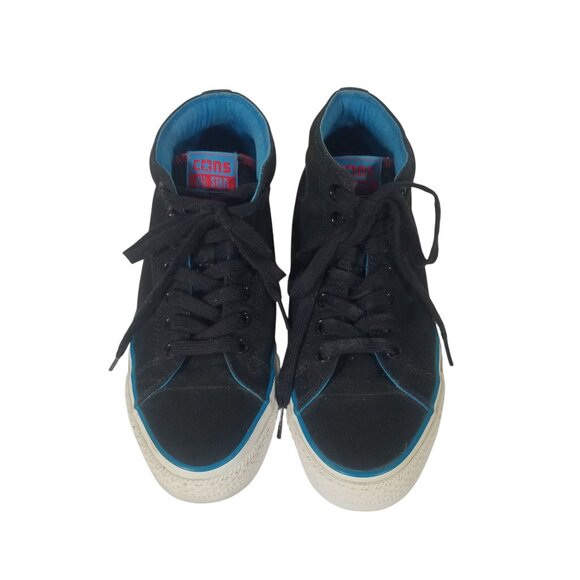 Converse CONS Skate Shoe Rare All Star CTAs Mid-top Black w/Blue Lining